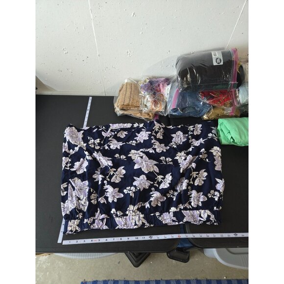 Ellos Womens Floral Print Faux Wrap Pull On Skort Plus Size 28 Summer Boho Curvy - Picture 6 of 10